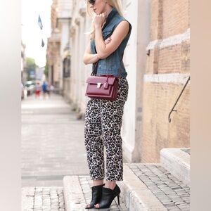 Ann Taylor Loft Leopard Print Ankle Pants